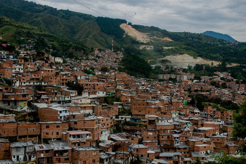 Comuna 13 aerial view