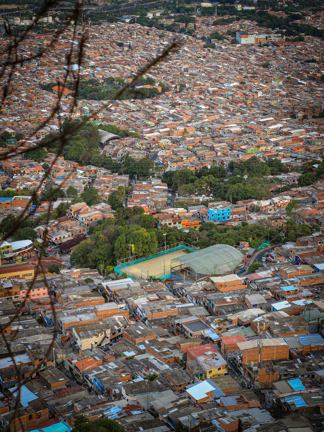 Aerial view of Envigado district Medellin