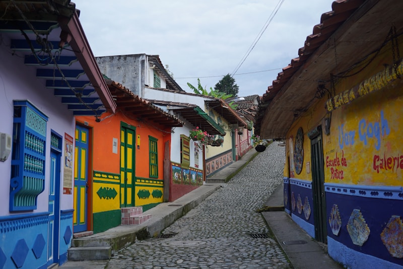 Colorful buildings in Guatape day trip from Medellin
