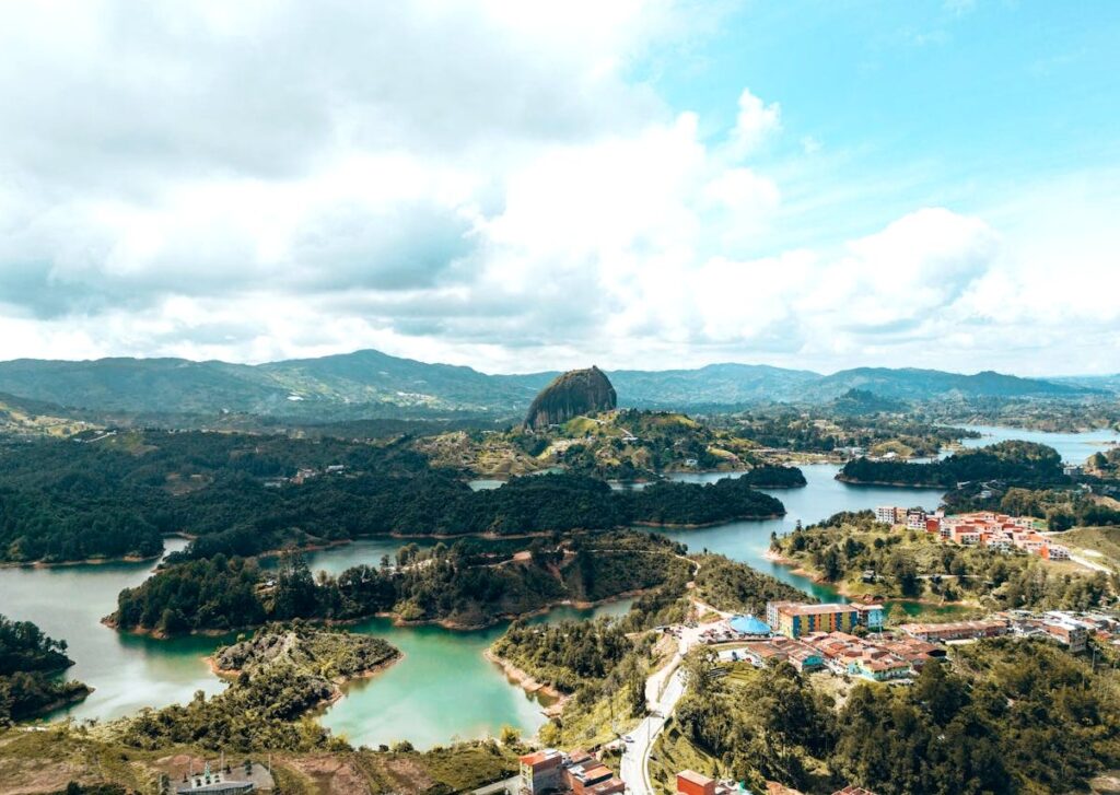 El Penol Guatape Colombia aerial day trip from Medellin itinerary