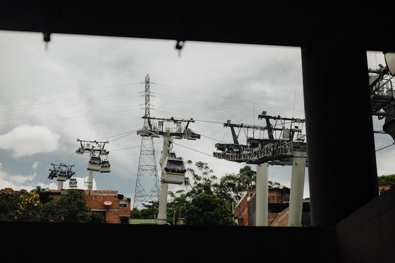 Medellin Metro train at station, clean modern metro system