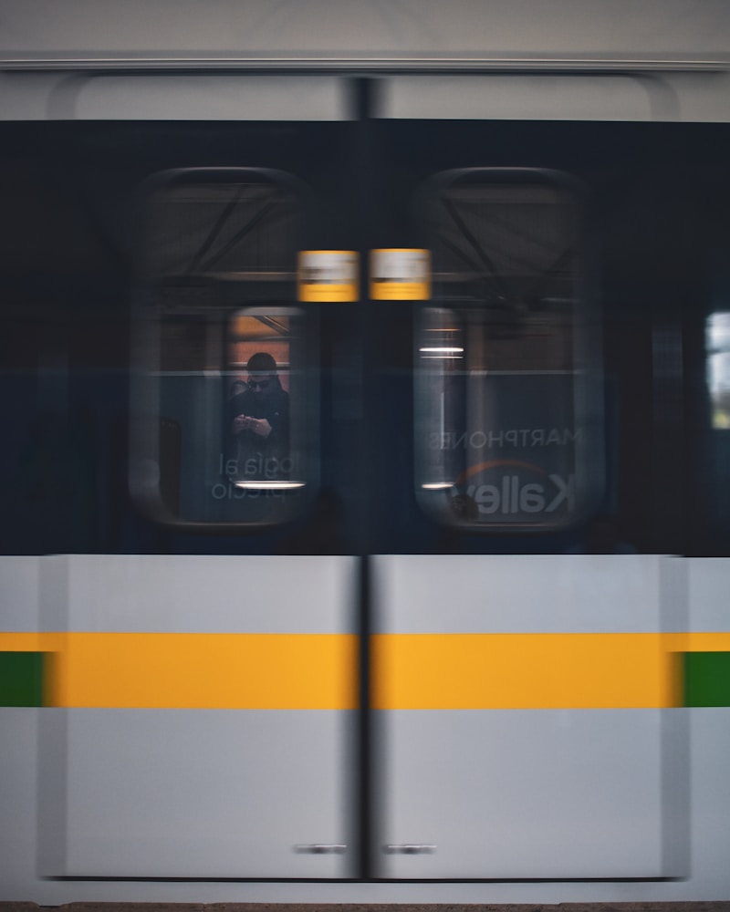 Medellin Metro interior with passengers