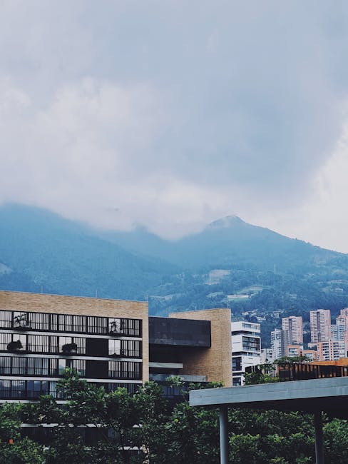 Modern residential buildings in Envigado Medellin